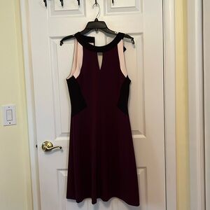 Purple black and light pink dress